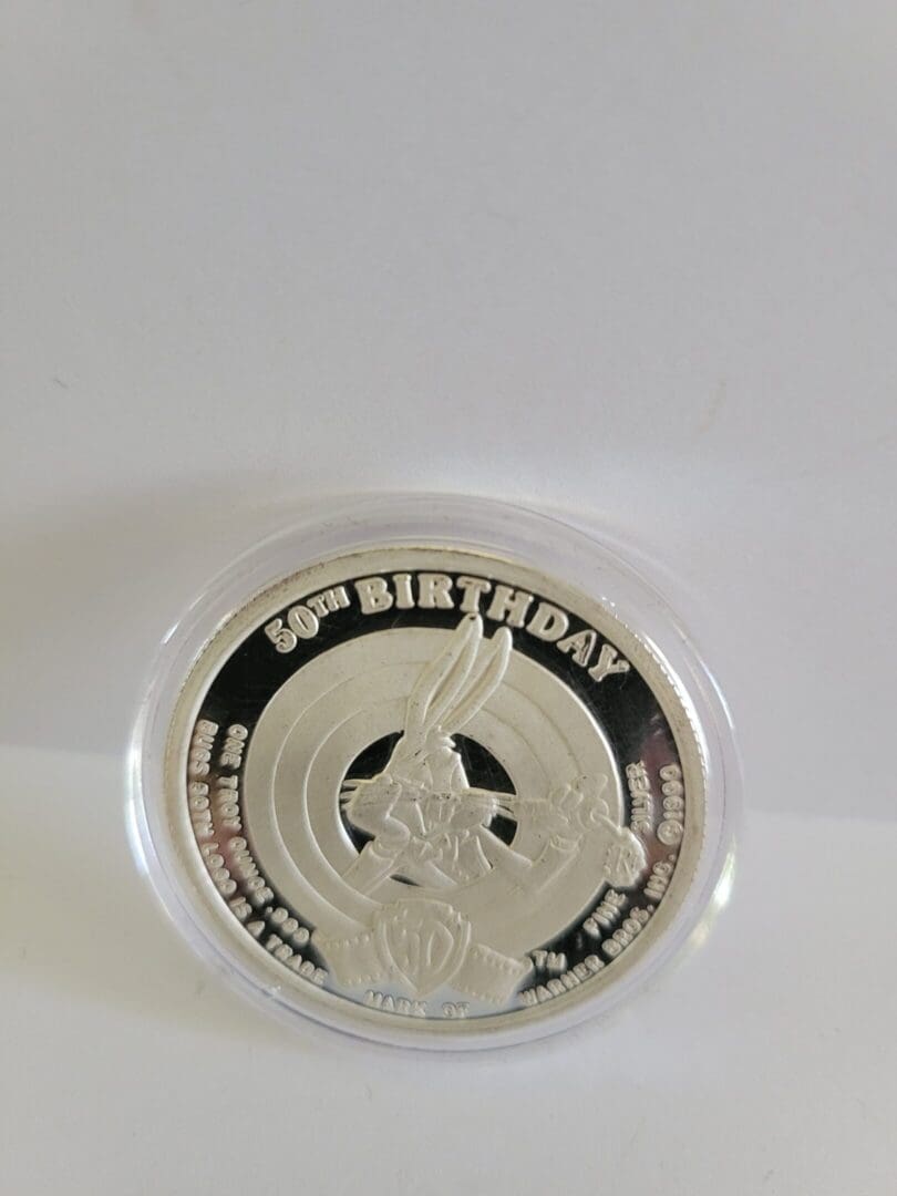 Bugs Bunny 50th birthday silver coin.