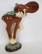 Ceramic figurine of a brown deer.