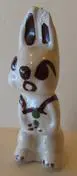 Hand painted ceramic bunny figurine.