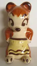 Ceramic figurine of a cartoon bear.