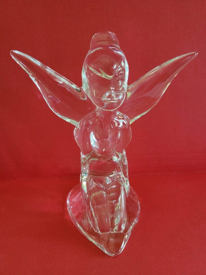 Crystal Tinkerbell figurine with wings.