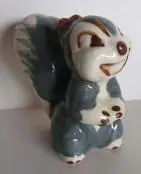 Ceramic figurine of a cartoon squirrel.