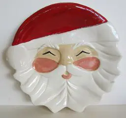 Ceramic Santa Claus serving dish.