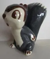 Ceramic figurine of a gray squirrel.