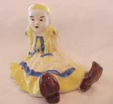 Ceramic figurine of Alice in Wonderland.